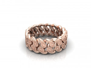 Cuban Link Paisley Ring Top very big sale 3D print model 3D Print Model