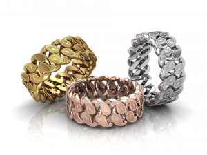 Cuban Link Paisley Brand Ring 3D Print Model