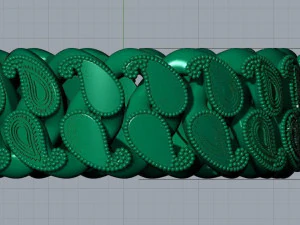 Cuban Link Paisley Brand Ring 3D Print Model