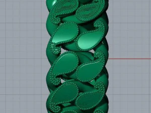 Cuban Link Paisley Brand Ring 3D Print Model