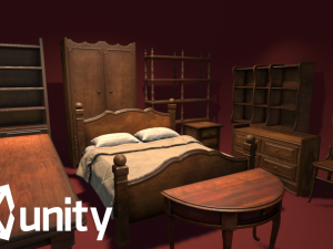 Classic Furniture Pack Unity Unreal MayaArnold BlenderCycles Sketchfab 3D-Modell
