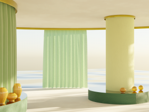Sala arquitectonica 3D मॉडल