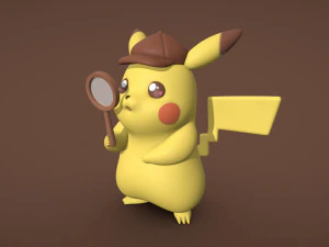 Detective Pikachu - 3D PRINT 3D Print Model