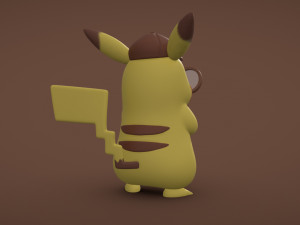 Detective Pikachu - 3D PRINT Model do druku 3D