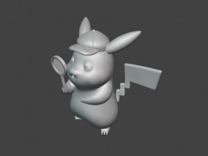 Detective Pikachu - 3D PRINT Model do druku 3D