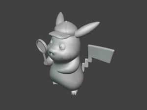 Detective Pikachu - 3D PRINT 3D Print Model