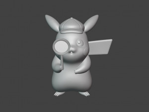 Detective Pikachu - 3D PRINT Model do druku 3D