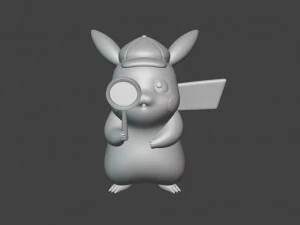 Detective Pikachu - 3D PRINT 3D Print Model