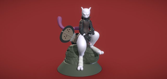 Mewtwo Madara - 3d print - Naruto Collection 3D Принт Модель .c4d .max .obj .3ds .fbx .stl .blend