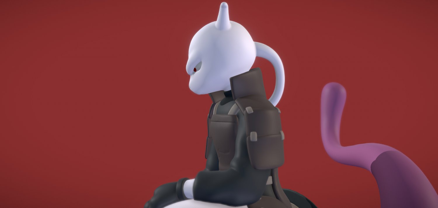 SHADOW MEWTWO POKEMON 3D model 3D printable