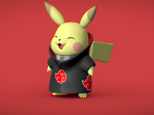 Pikachu - Akatsuki Collection - 3D PRINT 3Dプリントモデル