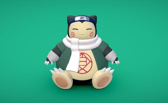 Snorlax Chouji - 3d print - Naruto Collection 3D Print Model .c4d .max .obj .3ds .fbx .stl .blend 