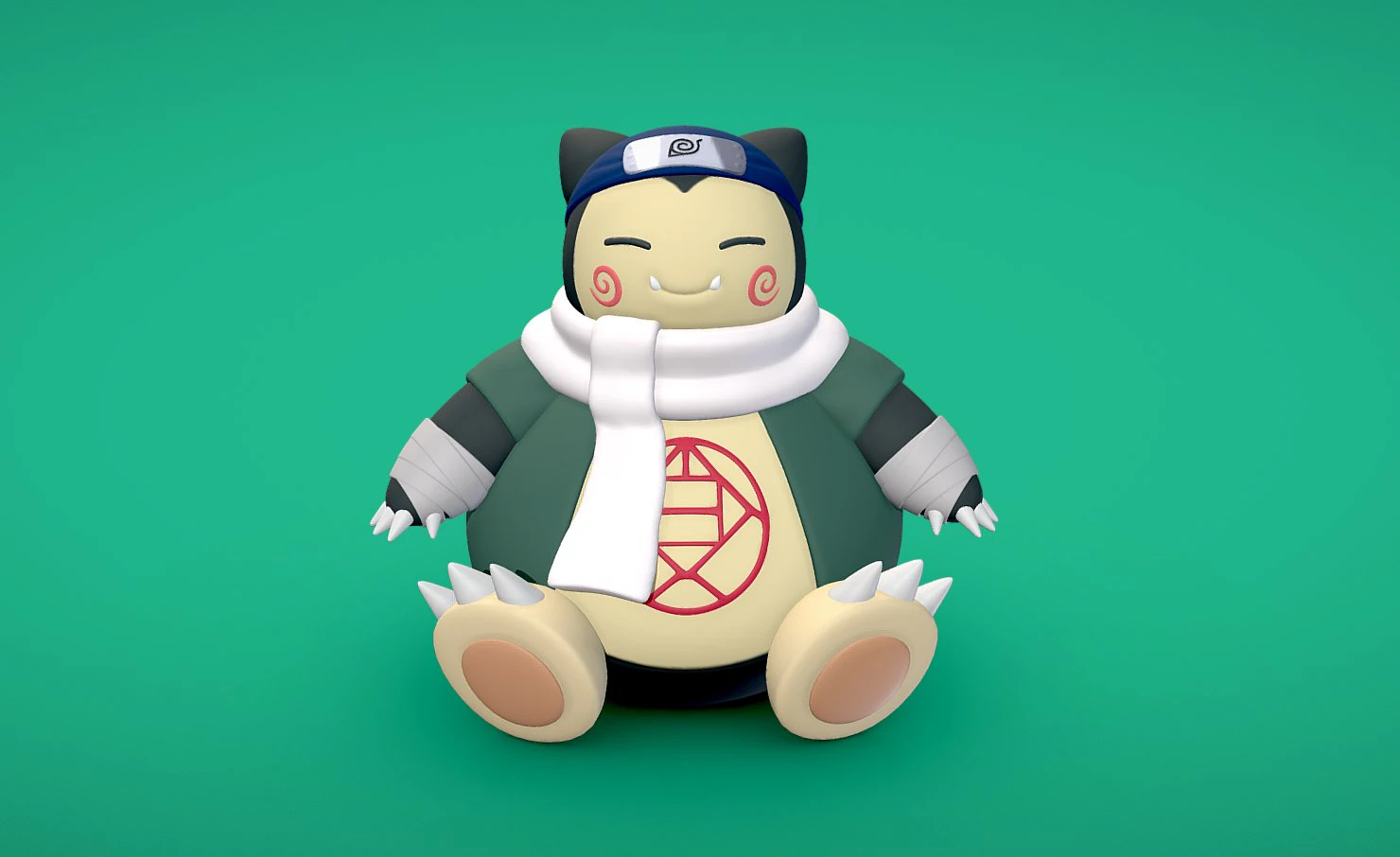 Snorlax Chouji - 3d print - Naruto Collection 3D Print Model .c4d .max .obj .3ds .fbx .stl .blend 