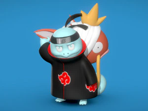 Variante Squirtle - Coleção Akatsuki Modelo de Impressão 3D