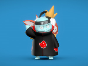 Squirtle Variant - Akatsuki Collection Modello di stampa 3D