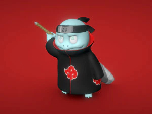 Squirtle Variant - Akatsuki Collection 3D Print Model
