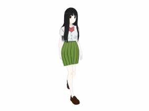 Student Girl - anime Modèle 3D