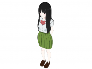Student Girl - anime Modèle 3D