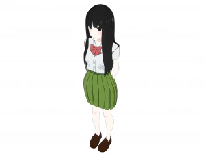 Student Girl - anime 3D Model