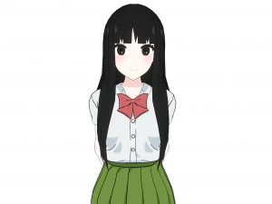 Student Girl - anime 3D Model