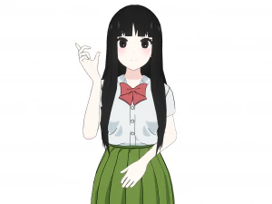 Student Girl - anime 3D Model