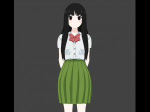 Student Girl - anime 3D Model