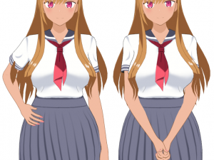 Student girls 3D Model