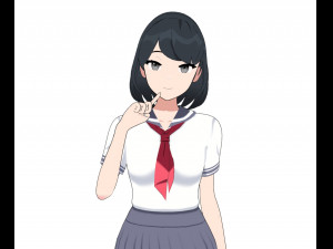 Student girls 3D Model