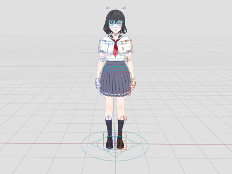 Student girls 3D Model