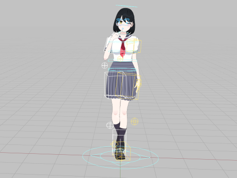Student girls 3D Model