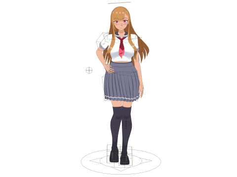 Student girls 3D Model