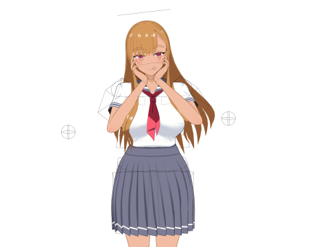 Student girls 3D Model