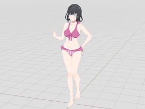 Summer Collection 5 Anime Bikini 3D Characters 3D-Modell