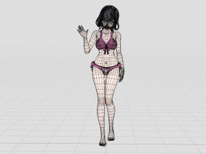 Summer Collection 5 Anime Bikini 3D Characters 3D-Modell