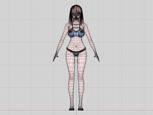 Summer Collection 5 Anime Bikini 3D Characters 3D-Modell