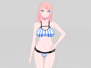 Summer Collection 5 Anime Bikini 3D Characters 3D-Modell