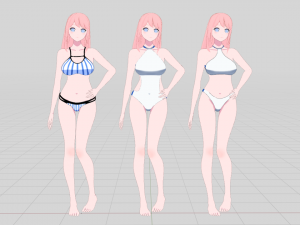 Summer Collection 5 Anime Bikini 3D Characters 3D-Modell