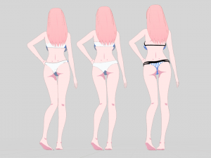 Summer Collection 5 Anime Bikini 3D Characters 3D-Modell