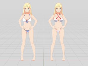Summer Collection 5 Anime Bikini 3D Characters 3D-Modell