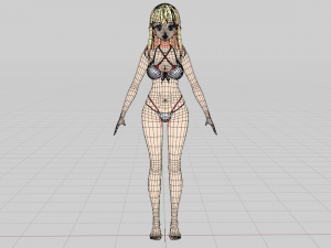 Summer Collection 5 Anime Bikini 3D Characters 3D-Modell