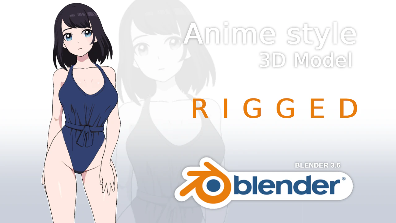 Saki - garota do biqu&iacute;ni Modelo 3D .c4d .max .obj .3ds .fbx .stl .blend 