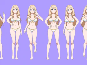 Aoi - Bikini Girl 3D Model