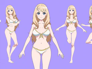 Aoi - Bikini Girl 3D Model