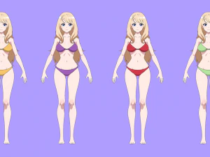 Aoi - Bikini Girl 3D Model