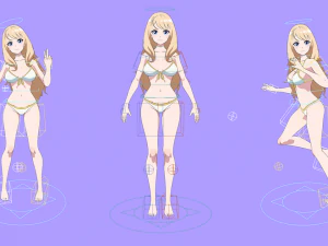 Aoi - Bikini Girl 3D Model