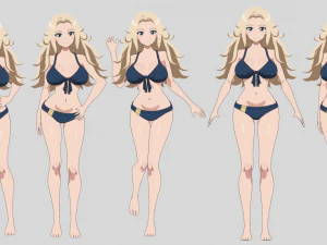 Haruka - Bikini Girl 3D Model