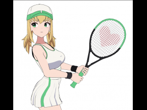 Anime Girl - Tennis Game 3D Model