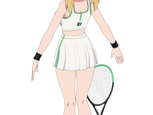 Anime Girl - Tennis Game 3D Model