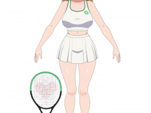 Anime Girl - Tennis Game 3D Model