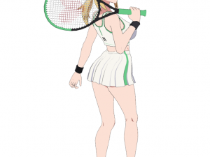 Anime Girl - Tennis Game 3D Model